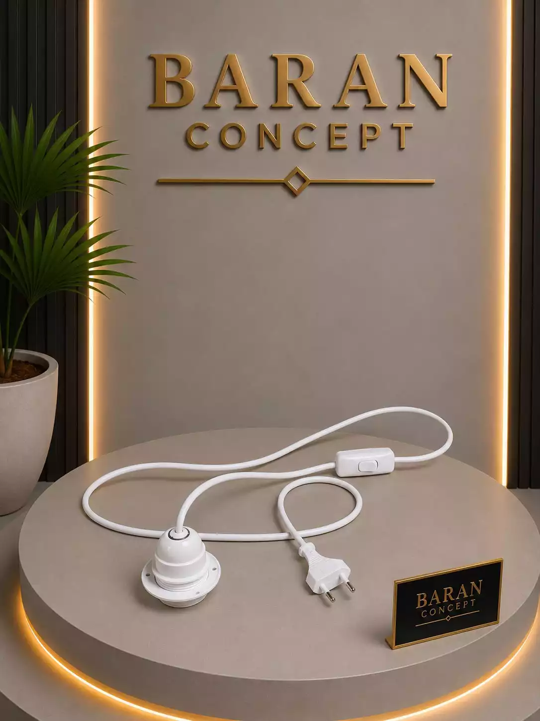1,5 Metre Arapuarlı Fişli Kablo – Beyaz